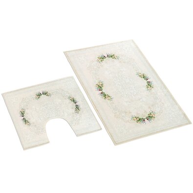 Bellatex Badematten-Set Rosen 3D, 60 x 100 cm, 60 x 50 cm