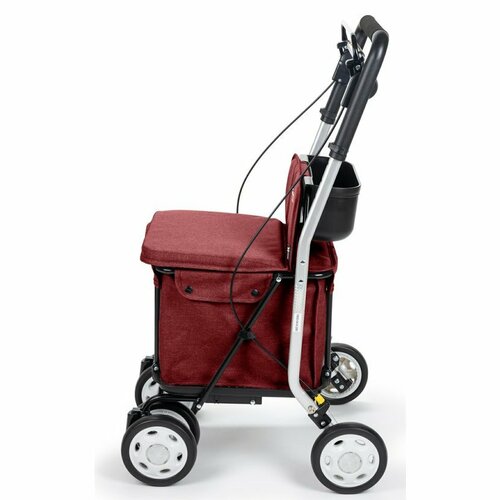 Carlett Senior Comfort nakupovalna torba nakolesih 29 l, rubin