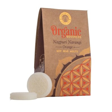 Organični topi se vosek v kovancih Flower of Life,Na gpuri Narangi - Orange