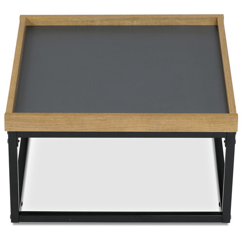 Konferenčný stôl s hranou a obvodovou podnožou, 53 x 53 x 30 cm