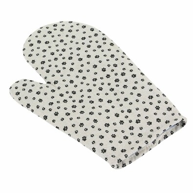 Kochhandtuch Ivo Pfötchen Schwarz auf Rustikal,  28 x 18 cm