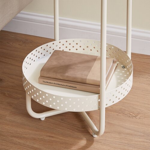 Beistelltisch E1015 CRM, Cremefarben