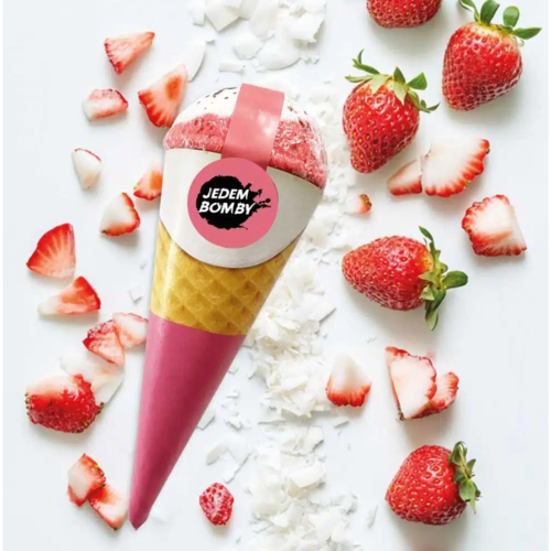 Bohemia Gifts Шипуча бомба для ванни в конусі - Полуниця та кокос