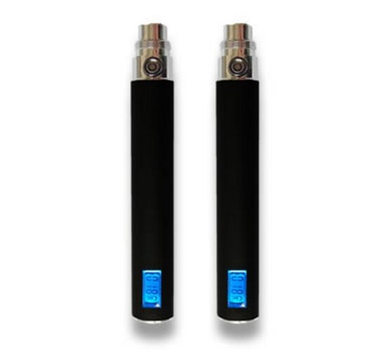 Elektronická cigareta eGo-W LCD 1100mAh, 2ks, černá, 1,4 x 13,5 cm