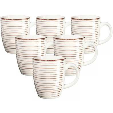 Mäser Set keramičnih skodelic Bel Tempo 380 ml, 6kosov, bež
