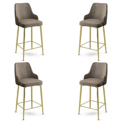 Enox Cappuccino és Gold bárszék szett, 4 db