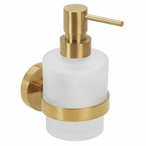 Sapho XR103GB X-Round Gold dozirnik za milo 200ml, mlečno steklo/zlato