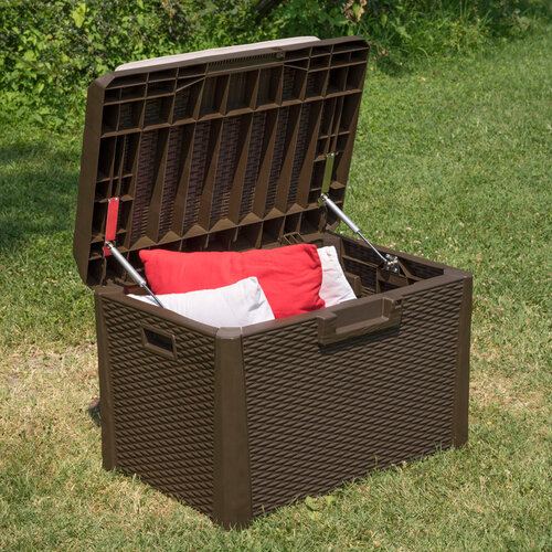 Garten-Aufbewahrungsbox Santorini Anthrazit, 125 l