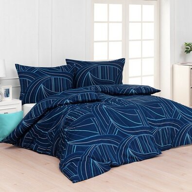Matějovský Bombažno postelno perilo Deluxe EzioBlue, 140 x 220 cm, 70 x 90 cm