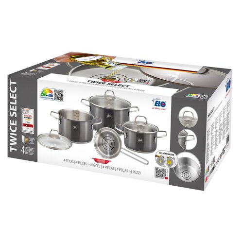 Elo 41400 4-delni komplet loncev iz nerjavečegajekla Twice Select