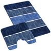 Bellatex Badteppich-Set Avangard Schiffe Blau, 60 x 100 cm, 60 x 50 cm