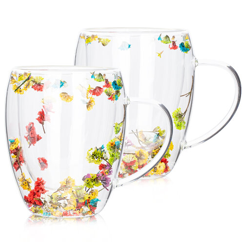 4Home Szklanka termiczna Flowers Hot&Cool 350 ml, 2 szt.