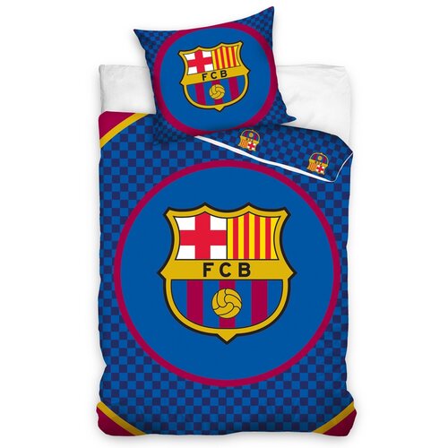 Pościel bawełniana FC Barcelona Circle, 160 x 200 cm, 70 x 80 cm