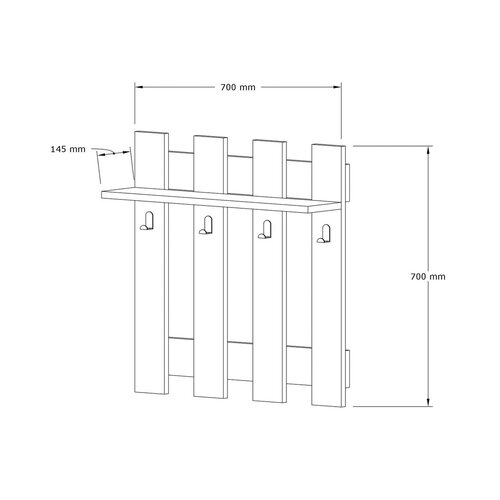 Wandgarderobe Carina Walnut
