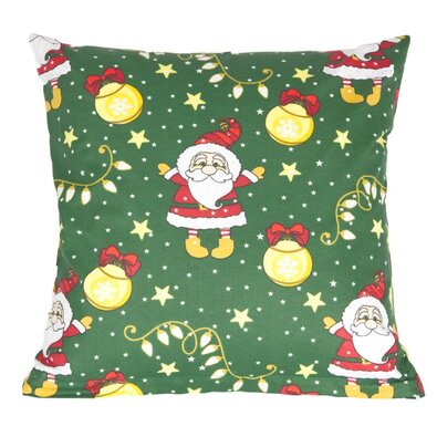 Bellatex Kopfkissenbezug Weihnachtsmotiv grün, 45 x 45 cm