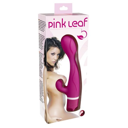 Pink Leaf szilikon vibrátor csiklóizgatóval, több sebességgel termék 2. képe