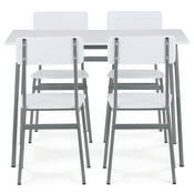 Jídelní set pro 4 osoby CORE White, šedá konstrukce