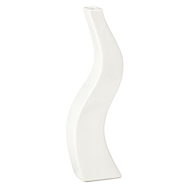 Keramická váza bílá, 30 cm