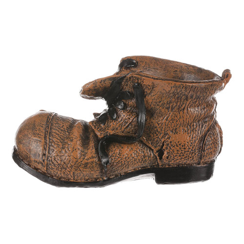 Blumenübertopf Schuh, 21 x 11 x 11 cm, Polyresinbraun  ,