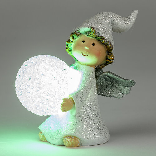 Vianočný anjelik s LED guľou