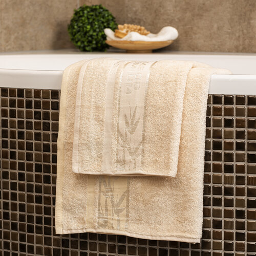 4Home Набір Bamboo Premium рушників кремовий, 70 x 140 см, 50 x 100 см