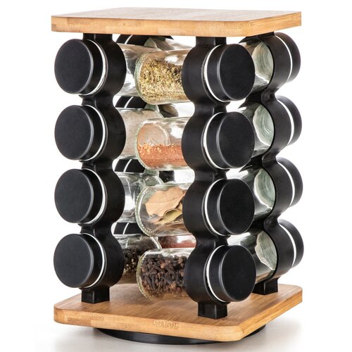 Banquet Set of spice jars CULINARIA Black, 16 pcs