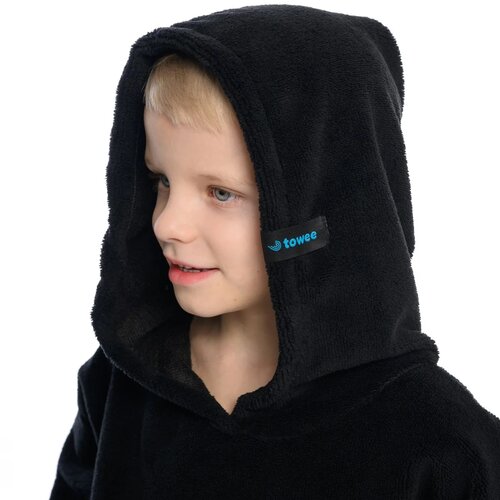 Poncho Towee Surf MONO negru, 60 x 80 cm