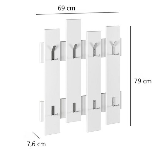Cuier de perete Wave White