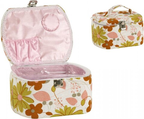 Koszyk na przybory do szycia różowy