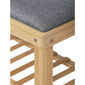 Autronic DR-N1010 GREY2 Schuhregal mit Hocker, 60 x 55 x 29 cm