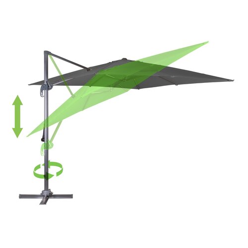 Umbrelă de soare suspendată Happy Green Tucsonantracit
