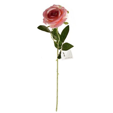 Sztuczna róża aksamitna, różowy, 60 cm