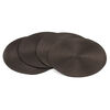 Deco tányéralátét kerek, sötétbarna, átmérő 35 cm, 4 db-os készlet