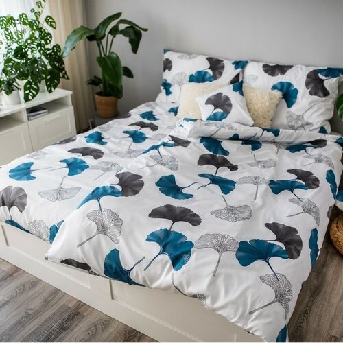 Satin-Bettwäsche Ema Ginko140 x 200 cm, 70 x 90 cm