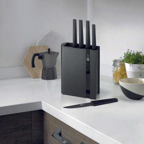Richardson Sheffield Messerblock mit 5-teiligem Black Edge Messerset