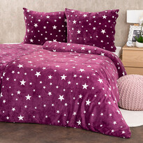 Lenjerie de pat 4Home Stars violet, microflanelă