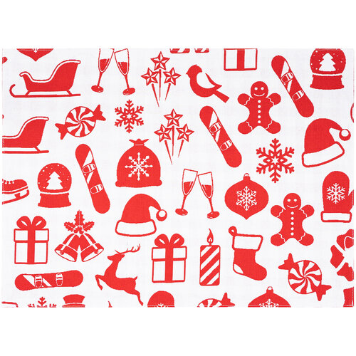 Božična prtina Darila rdeča, 33 x 45 cm