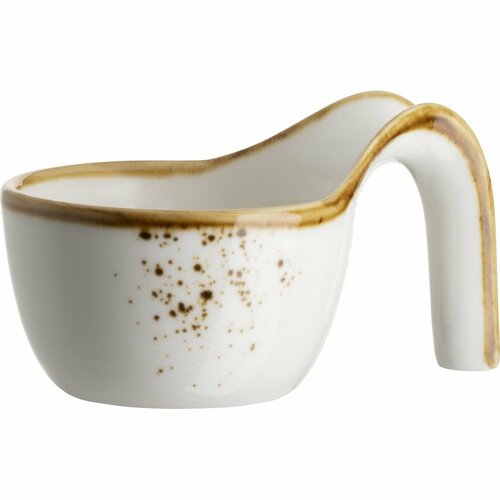 Mäser Gourmet-Schale Pintar White mit braunen Punkten, 12,5 x 9 cm