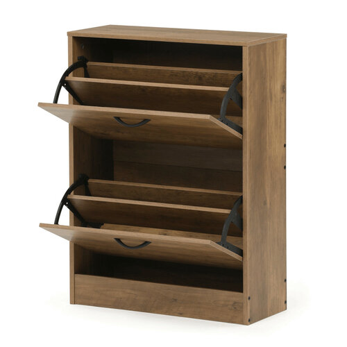 Výklopný botník se 2 přihrádkami COMPACT Elm, dekor jilm