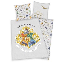 Bavlnené obliečky Harry Potter sivá, 140 x 200 cm, 70 x 90 cm