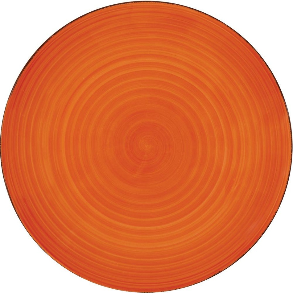 Lamart LT9081 keramický plytký tanier Happy, pr. 26,8 cm, oranžová