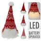 Svietiaci LED škriatok s červenou čiapkou Balum, 23 cm
