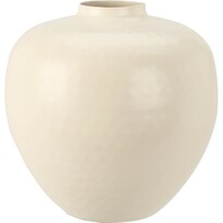 Dekorativní váza Mesi krémová, 18 x 19,5 cm, kov
