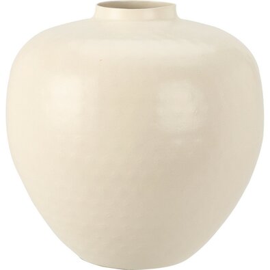 Dekoratívna váza Mesi krémová, 18 x 19,5 cm, kov