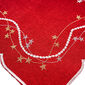 Vianočný obrus Hviezdičky červená, 30 x 45 cm