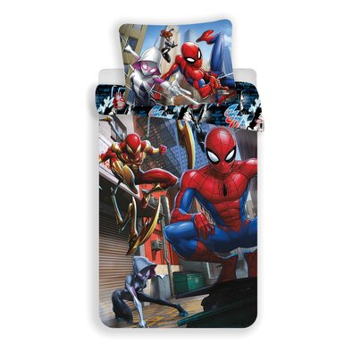 Dziecięca pościel bawełniana Spiderman action, 140 x 200 cm, 70 x 90 cm