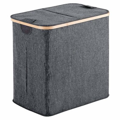 GEDY 133808 Yoshi koš za perilo 53 x 51 x 34 cm,bambus, siva