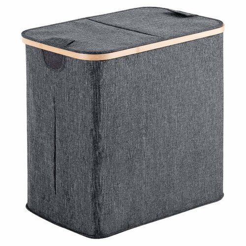 GEDY 133808 Yoshi koš za perilo 53 x 51 x 34 cm,bambus, siva