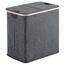 GEDY 133808 Yoshi coș pentru rufe 53 x 51 x 34 cm,bambus, gri