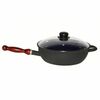 Sfinx emajlirana ponev s pokrovom in lesenimročajem BSE, 26 cm, 2,8 l